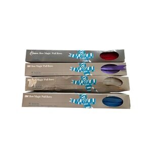 Bow Magic Pull Bows Ribbons Lot 3M Butterfly Rose Red Purple Blue Silver